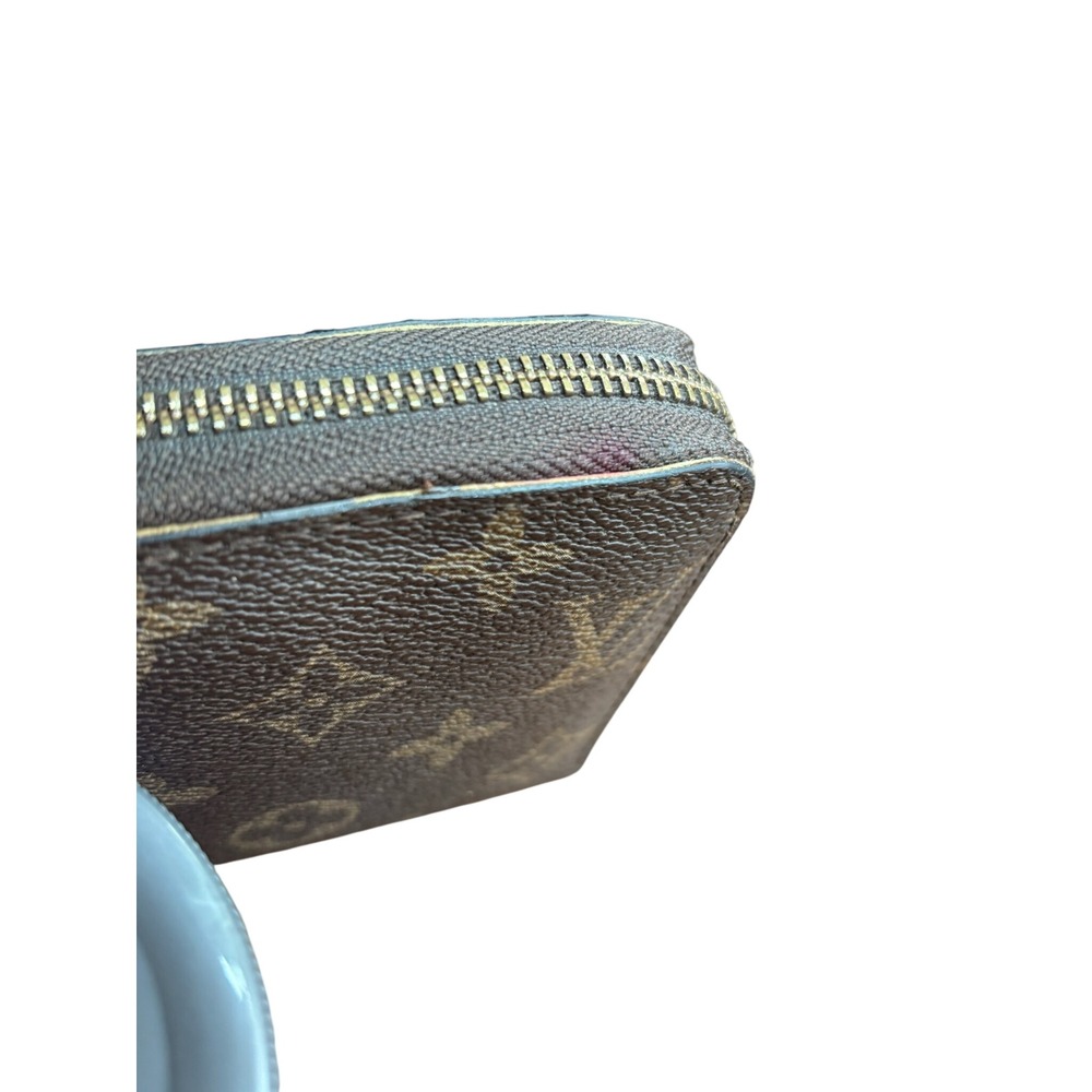 Monogram Louis Vuitton Zippy Wallet Coated Canvas Brown Vintage - Picture 9 of 9
